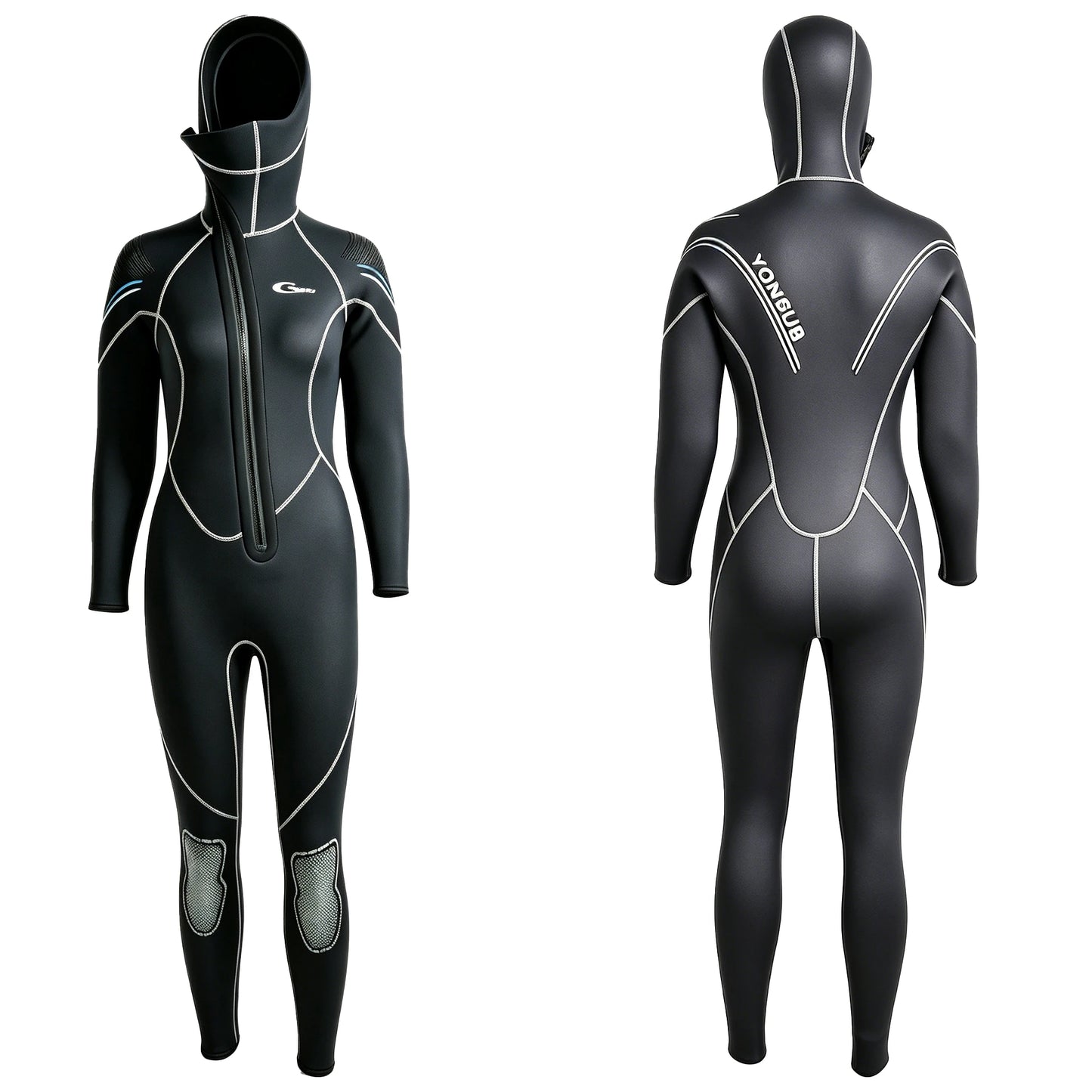 5MM Neoprene Top Quality Professional S-3XL Extra Plus Size Surfing Wetsuit Factory Direct Supply Long Sleeve Warm Thick Diving Scuba Snorkeling Underwater Fishing Custom Design Women Full Body Wet Suits