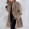 Just Arrived 8 Colors S-5XL Plus Size Women Winter Warm Loose Casual Coats Autumn Single Breasted Windbreakers Jackets Women Solid Long Sleeve Office Ladies Outerwear Luxury Tops