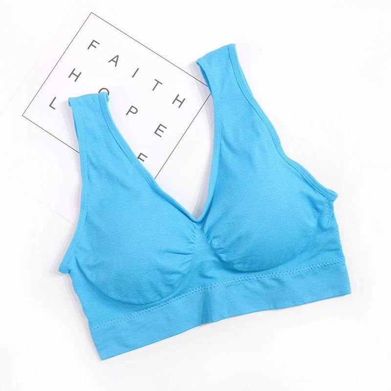 NEW Arrivals 3PCS Set M-5XL Lot Sports Bra Women's Intimates With Pads Plus Size Bras For Women Active Brassiere Push Up Big Size Yoga Sports Vest Wireless BH 5XL