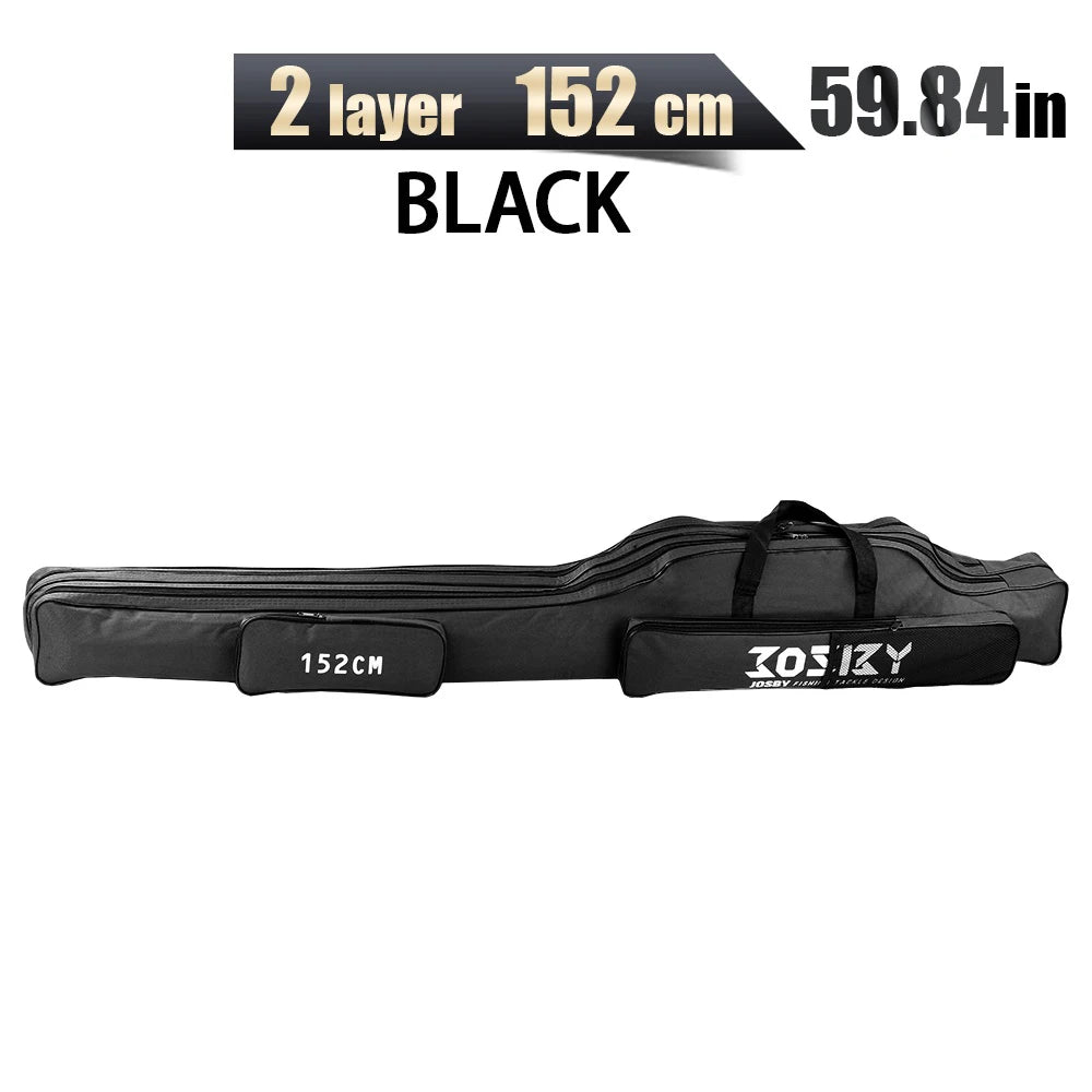 2/3 Layers Top Quality Fishing Rod Bags 60/100/122/150/152/180CM Tackle Collapsible Oxford Cloth Fishing Zipped Case Storage Pouch Holder Organizer For Fishing