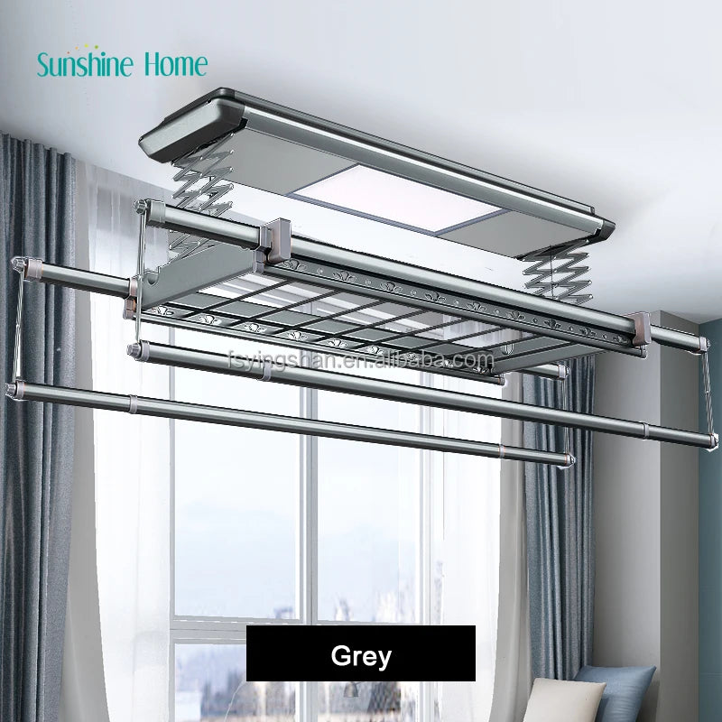 TUYA APP Control Wi-Fi 5 Colors Home Indoor Outdoor Smart Clothes Electric Dryer 18W-220V Retractable Automatic Clothes Line Electric Drying Ceiling Rack Hanger Aluminum 0-1.3m 1.3m Clothing Supplies