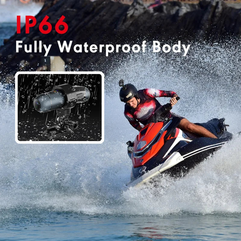 NEW Arrivals Cycling Snowboard Motorcycle Outdoor Cross-Border Helmet Camera 4K HD Driving Recorder Dual Camera Anti-Shake Wi-Fi Remote Control Outdoor Sports Camera