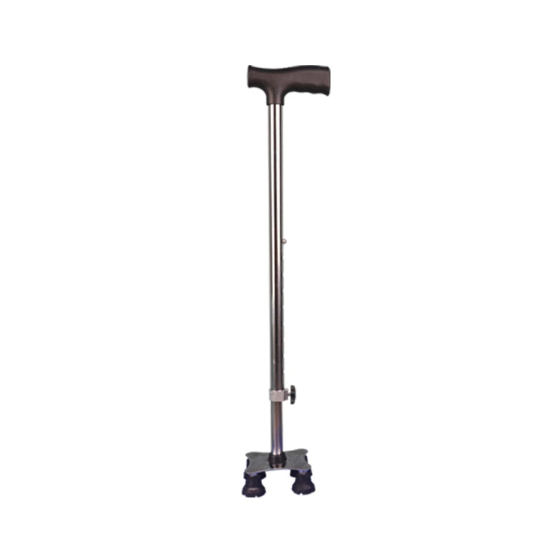 NEW Foldable Telescopic Walking Assistant Crutch Four Legged Walking Sticks for Elderly Disabled Paralyzed People Outdoor Hiking Mobility Tools