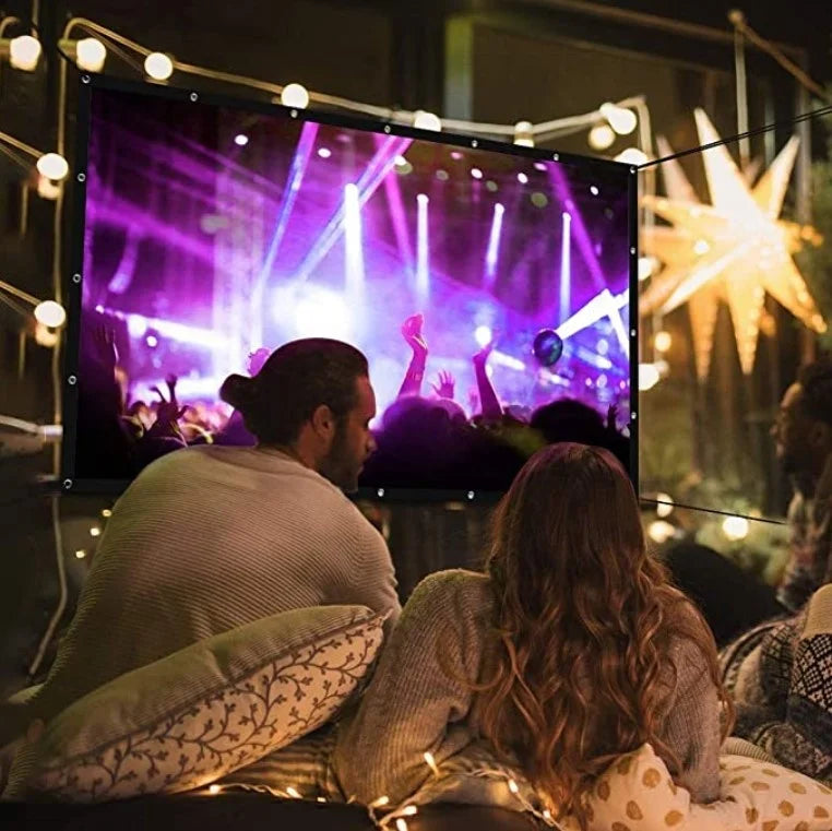 NEW Arrivals Home Indoor Outdoor Projector Screen Matt White 110 Inches 16:9 Anti-Light 120 Angle Home Outdoor Movies Music Projector Screen Electronic Supplies