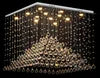 HOT SALE Villa Home Hotel Lobby Square Atmospheric Pyramid Hanging Line K9 Crystal Luxury Lamp Living Room Licht Modern Restaurant Chandelier Art Decoration Luxury Chandelier