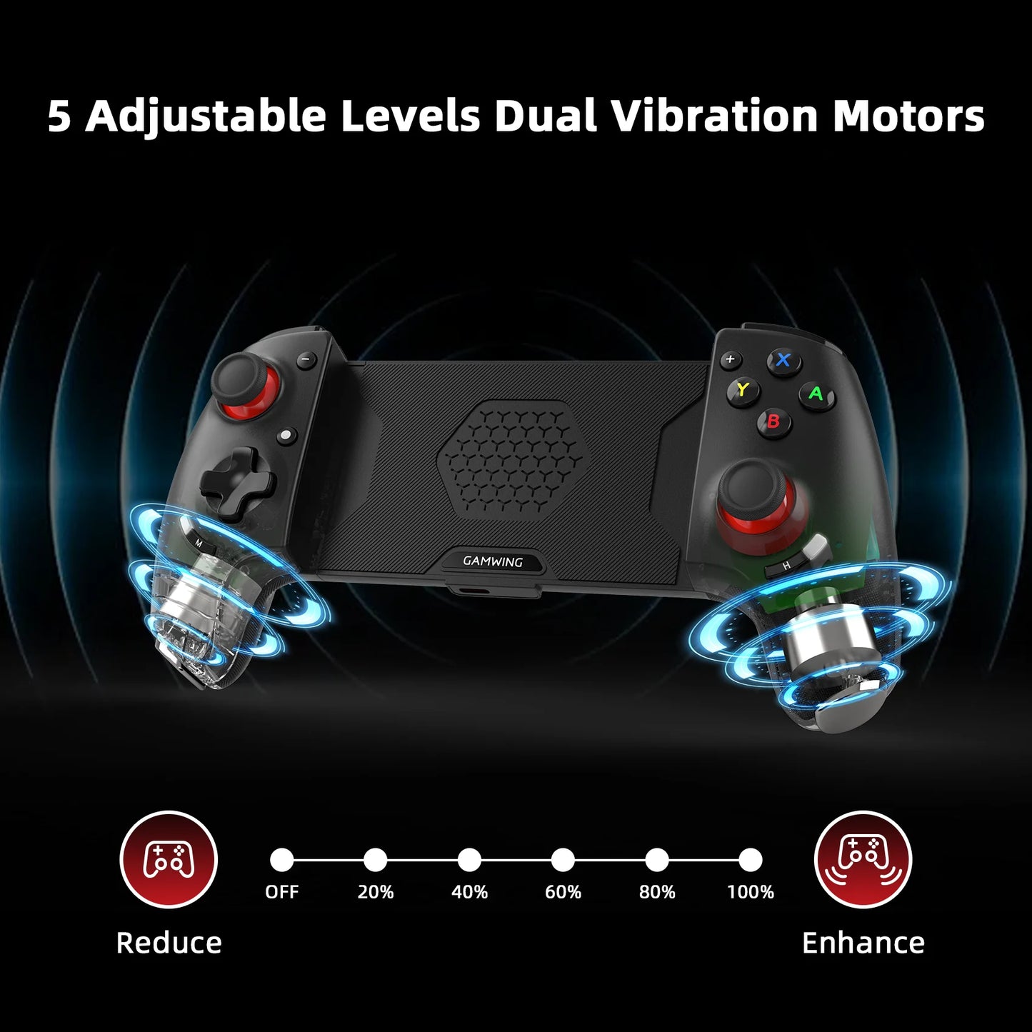 AB02S Wireless Stretching Game Controller for NS Hall Effect Joystick 6-Axis Gyro Turbo Programmable Dual Vibration Video Games Console Player Controller