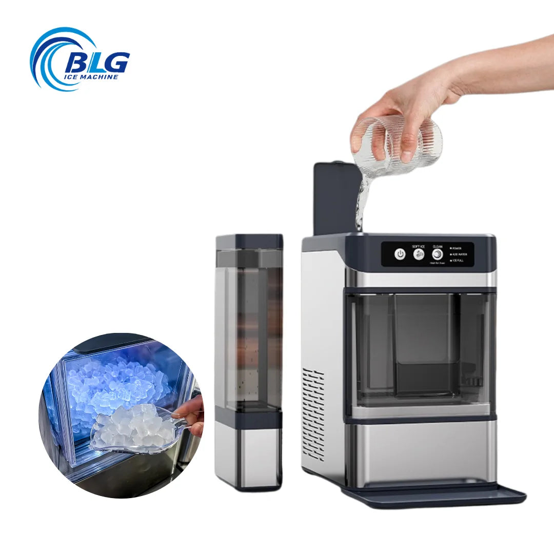 Chewable Ice Maker Air Cooling  Stainless Steel, Low Energy Consumption, for Home Office Hotels Restaurants  University Cafeterias Drinkware Accessories , Apply for Bulk Discount Barware Supplies