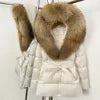 BEST PRICE 15 Colors European High End Winter Hoodie Warm Midi Length Large Real Natural Silver Red Fox Fur Thick Bubble Coats Down Coat Snow Outerwear Parkas Jackets Women Winter Apparel Supplies