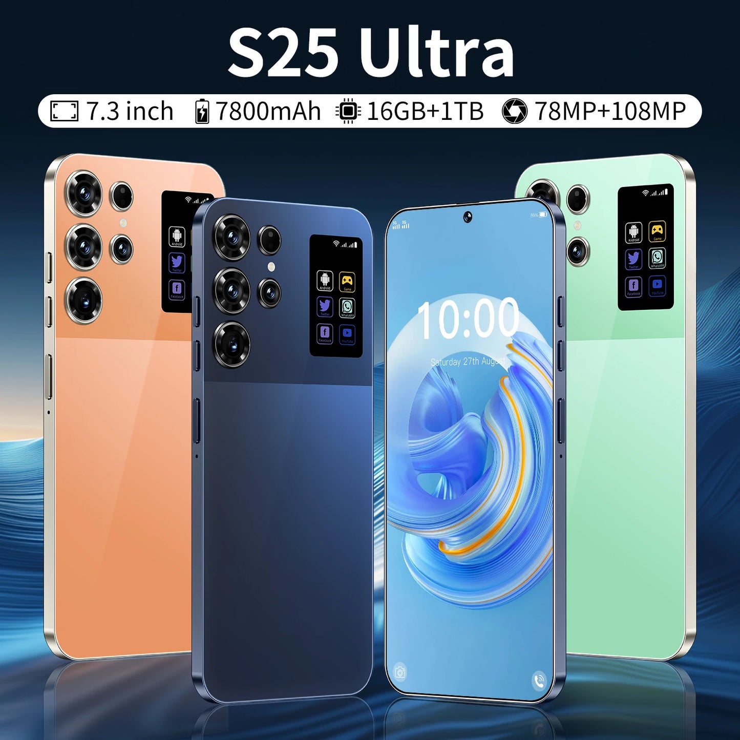 The Best Price  5G Smartphones S25 Ultra Android Telephone 16G+1TB HD Dual SIM Big Screen Global Version Unlocked Phones