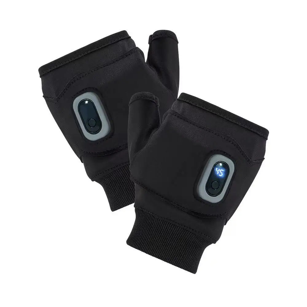 Newest Winter Electric Heated Gloves Heating Gloves Warm Heating Touch Screen Skiing Cycling Gloves Fingerless Gloves for Men Women