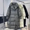 Top Quality Winter  Cotton Jacket Women's Style Over Knee Long New Style Fashion Thickened Puff Feeling Oversized Loose Windproof Coat Snow Boots Outerwear Jackets Ladies Winter Apparel Supplies