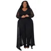 HEY BIG GIRLS... XL-5XL Plus Size Autumn Spring Women's Jumpsuits European and American Bright Diamond Long Sleeved Hot Diamond  Jumpsuit Curvy Ladies Casual Clothing Supplies