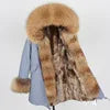 12 Colors S-2XL 100% Real Rex Rabbit Fur Mid Jacket & Big Raccoon Fur Collar Coat Natural Rabbit Fur Lined Long Parka Coat Snow Boots Outerwear Windproof Jackets Ladies Winter Clothing Supplies
