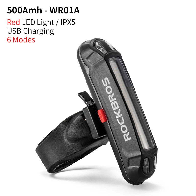Bike Rear Light 200-800mAh Bicycle Tail Light USB Rechargeable Led Flash Cycling Light Mountain Road Seat Post Taillight Bicycle Lighting Parts Accessories