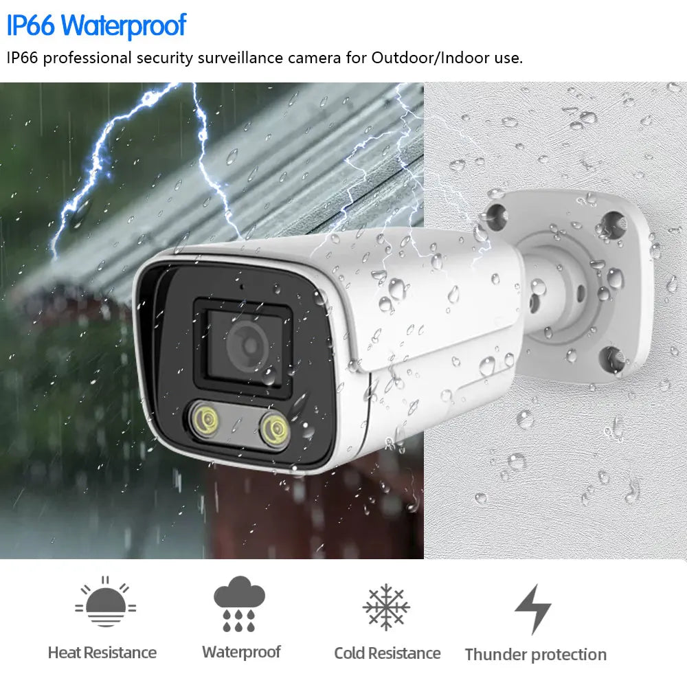 8MP Two Way Audio Camera indoor outdoor Color Night Camera CCTV Video Surveillance Security System 32CH 4K POE NVR Kit