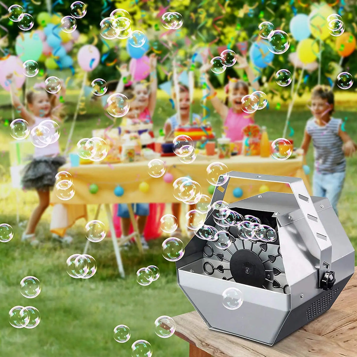 Professional Stage Electric Bubble Machine with Remote Control Kids Birthday Party Wedding Bubble Effect Machine