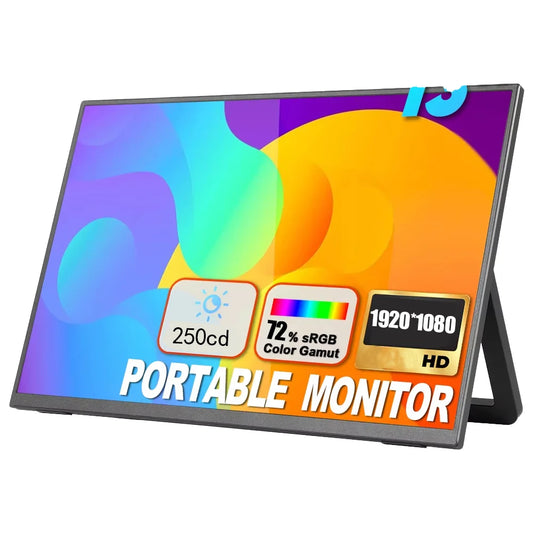13 Inch LCD Screen 1920x1080 Resolution IPS Technology Dual Type-C Interfaces Business Series Portable Monitor Computer Accessories Electronic Supplies