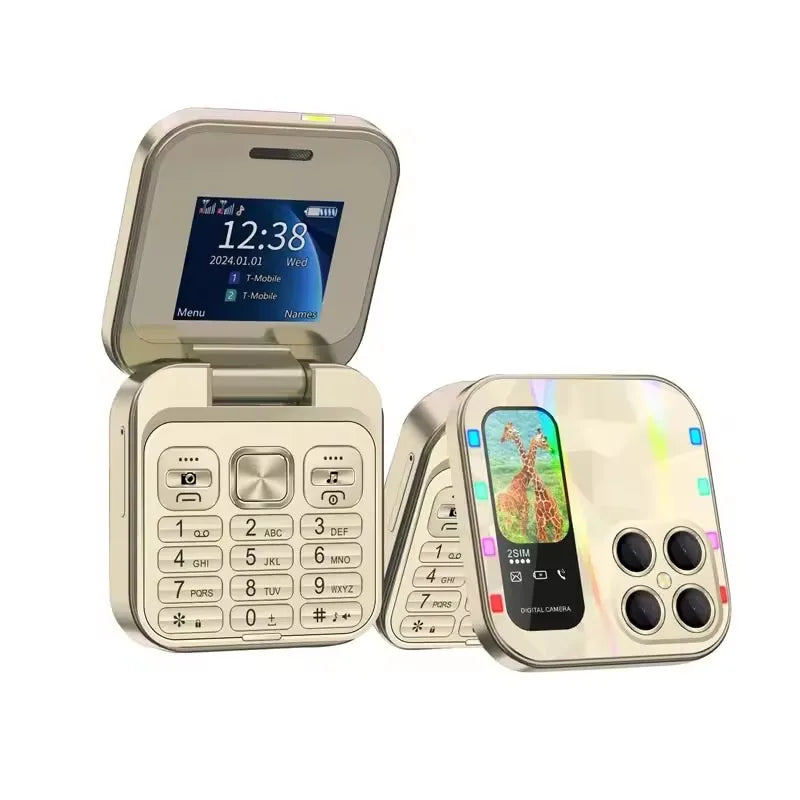 I18 PRO 2G GSM Dual SIM Card Speed Dial Video Player FM Small Foldable Cellphone Mini  I18 Pro Flip Mobile Phone for Kids and Elderly Mobile Phones