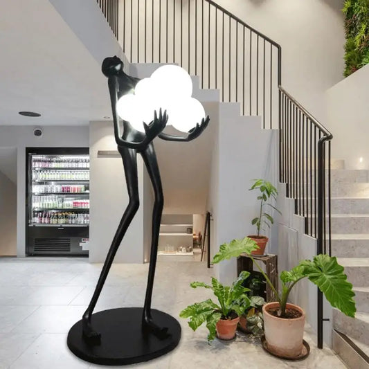 Villa Home Hotel Lobby Nordic Living Room Corner Resin Luxury Sculpture Floor Light Designer Modern Minimalist Art Decoration Standing Led Floor Lamp Home Lighting Decoration Supplies