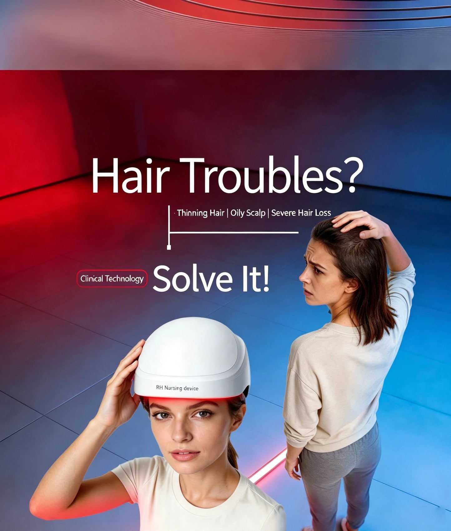 NEW Arrivals CE Approved Low Level Laser Therapy Helmet Cap 87 Diodes Red Light Phototherapy Device for Scalp Hair Growth Women Men Hair Care Supplies