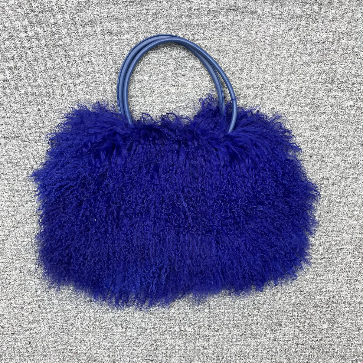 10 Colors 100% Real Sheep Fur Women's Shoulder Bag Mongolian Lamb Fur Bag Fashion Genuine Fur Women's Large Capacity Bag Ladies Luxury Apparel Accessories