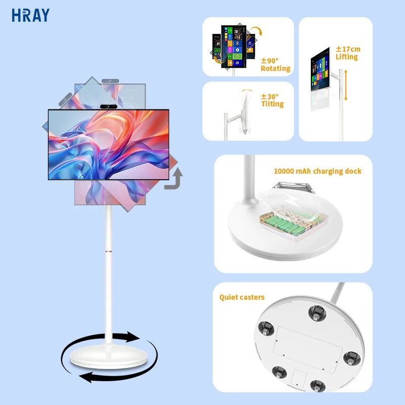 TikTok Most Popular HRAY 27* Inch VA Touch Screen Display USB Connection for Yoga Studio and Personal Training Live Streaming YouTube Videos