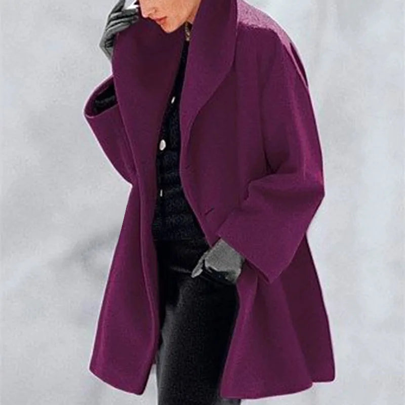 Just Arrived 8 Colors S-5XL Plus Size Women Winter Warm Loose Casual Coats Autumn Single Breasted Windbreakers Jackets Women Solid Long Sleeve Office Ladies Outerwear Luxury Tops