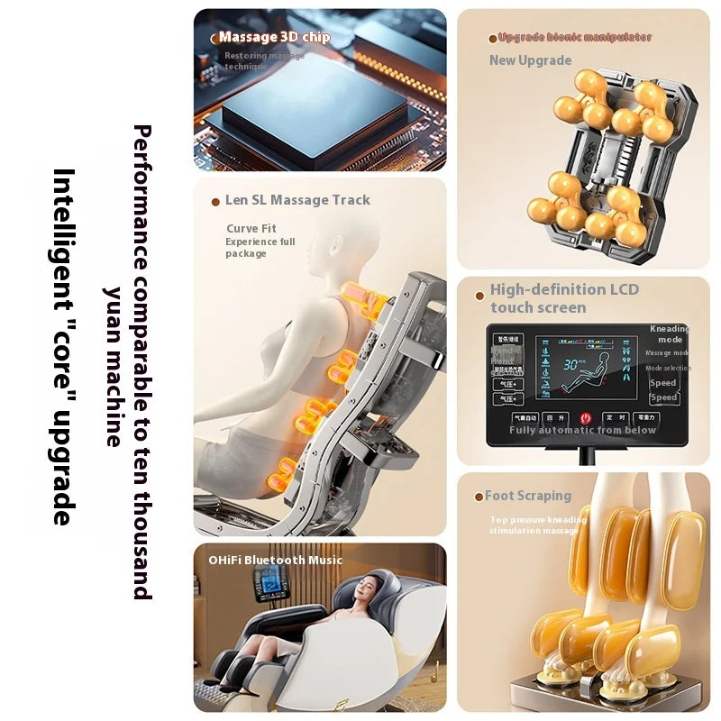 NEW Design  Luxury Full-Body Automatic Multifunctional Zero Gravity Massage Chair Cross-Border Home Use Relaxation Massage Health Care  Supplies (for 10 days delivery time the price is different)