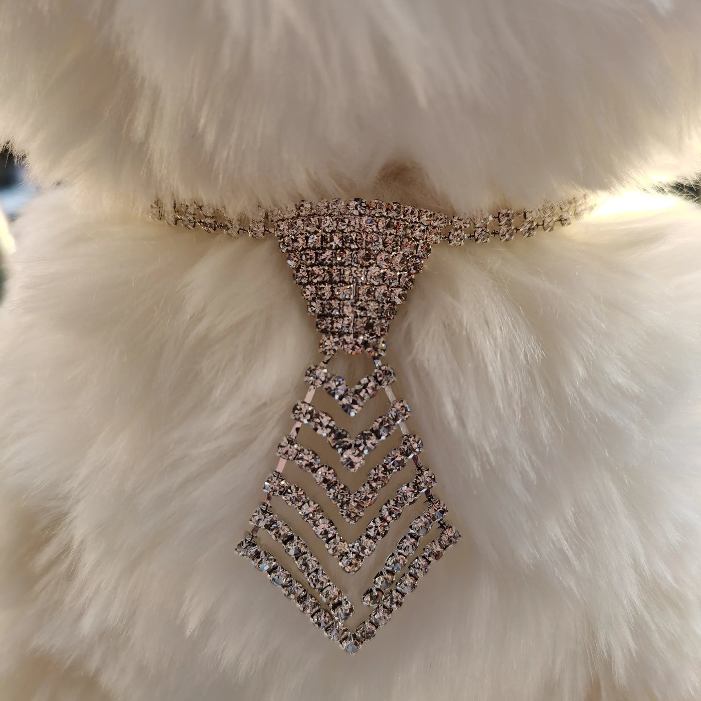 Cute Bling Crystal Dog Collar Tie Diamond Puppy Pet Shiny Full Rhinestone Necklace Collar Collars for Pet Little Dogs Supplies