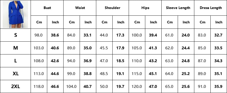 NEW Arrivals Big Size 6 Colors Spring Autumn  African Luxury Blazer Women Mini Sexy Club Wear Notched Collar Long Sleeve V-Neck Evening Night Party Wedding Birthday Celebrities Dress Blazer