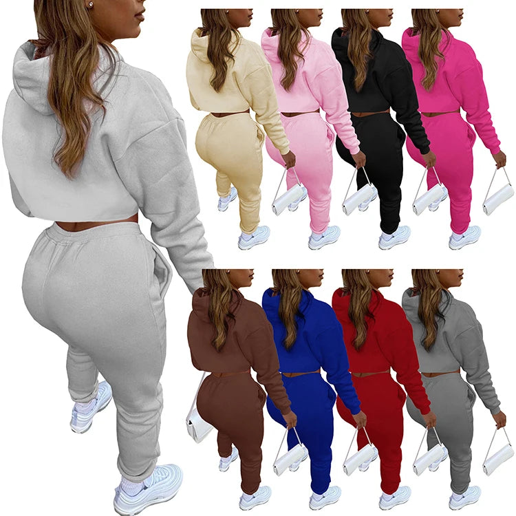 3 PCS Set 10 Colors S-2XL  Autumn Winter Fashion Women Set Custom Fleece Jogger Set Hoodie Vest Pants Tops Outdoor Hiking Tracksuit Leisure Set Streetwear Sports Clothing Supplies