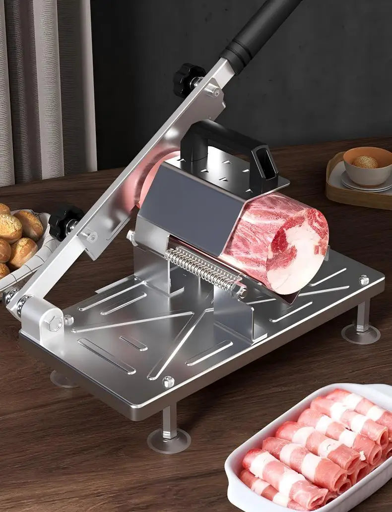 Multifunctional Manual Meat Professional Slicer Stainless Steel Household and Commercial Frozen Meat Roll Beef Slicer Artifact Cutter Kitchenware Supplies Cooking Tools