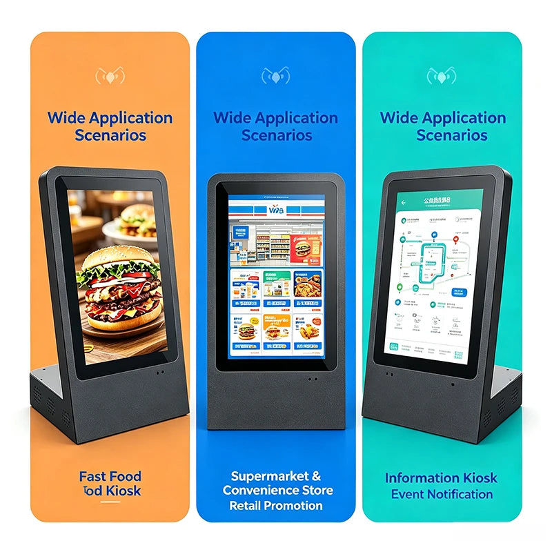 10.1inch Wi-Fi Android 11 OS Desktop Digital Signage Stand Menu Touch Screen Restaurant Payment Mall Food Kiosk Menu Display Business Shop Advertising Screen