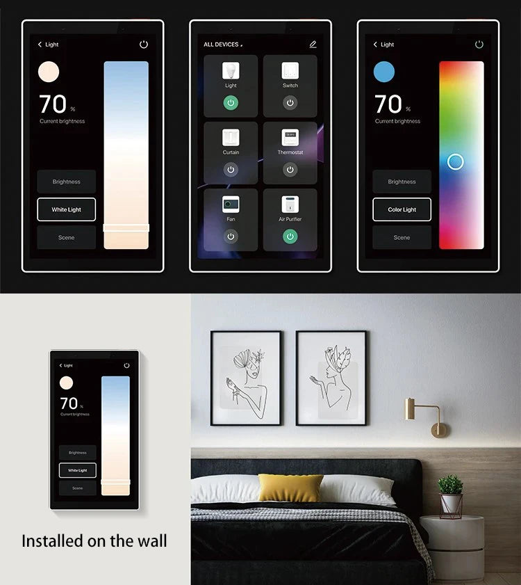 NEW Arrivals 5* Inch  Standard Touch Screen Alexa AI Home Automation Wi-Fi Smart Home Touch Control Panel Screen