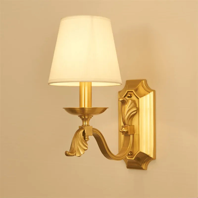 Top Quality Modern Copper LED Wall Lamp Home Decorative for Home Living Room Bedroom Balcony Corridor Lights