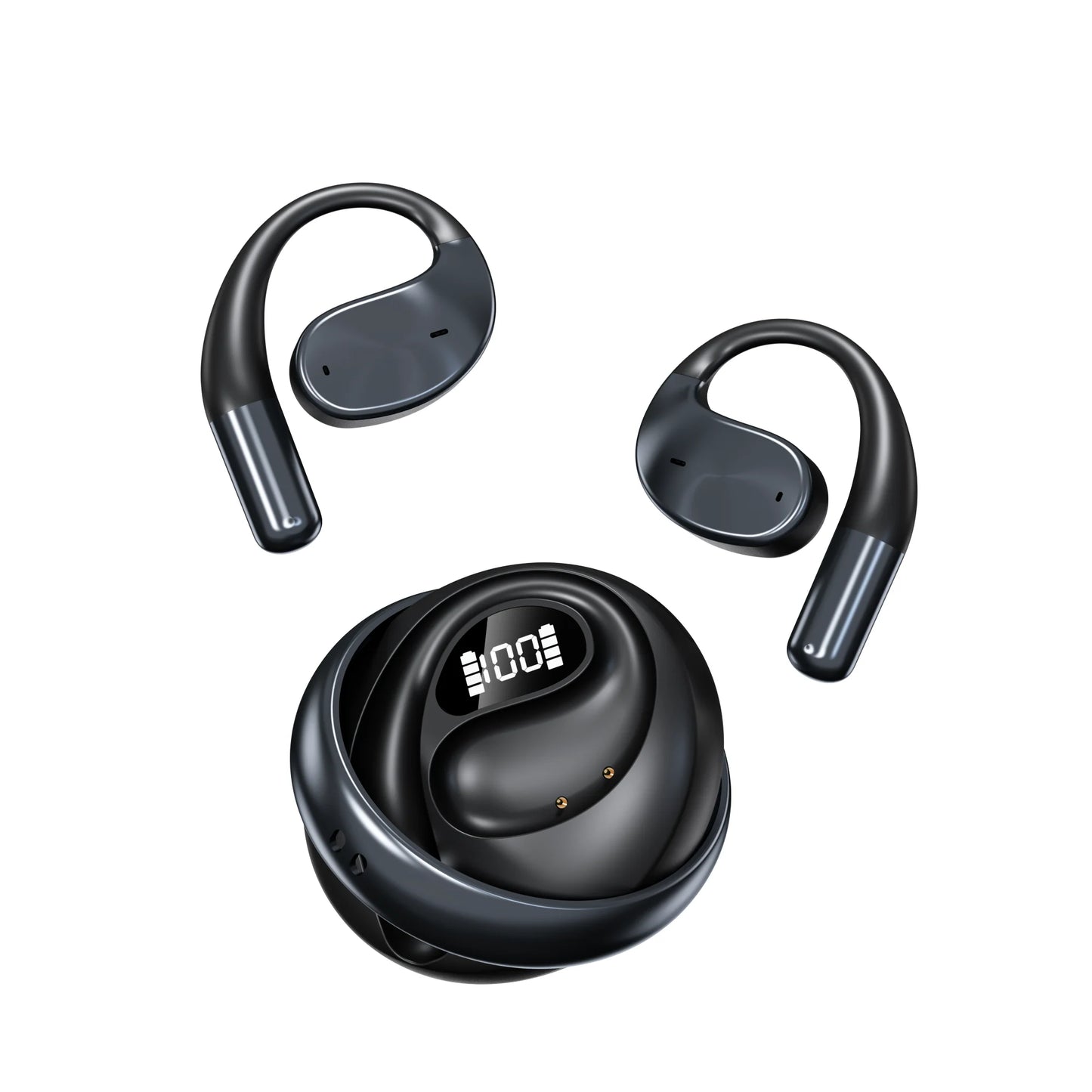N70 OWS Sports Wireless Earbuds TWS Headphones for V5.4 Low Latency Battery Digital Display Open Style IPX5 Waterproof