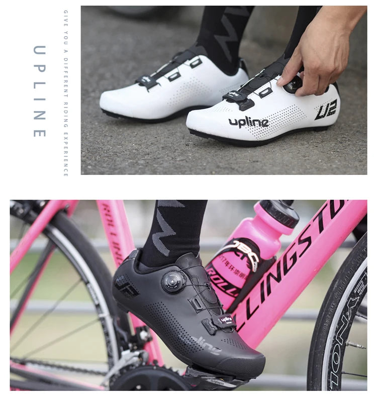 NEW Arrivals Black/White/Red Color Professional Road Cycling Shoes Men/Women Road Bike Shoes Ultralight Bicycle Sneakers Self-Locking Professional Cleat Shoes