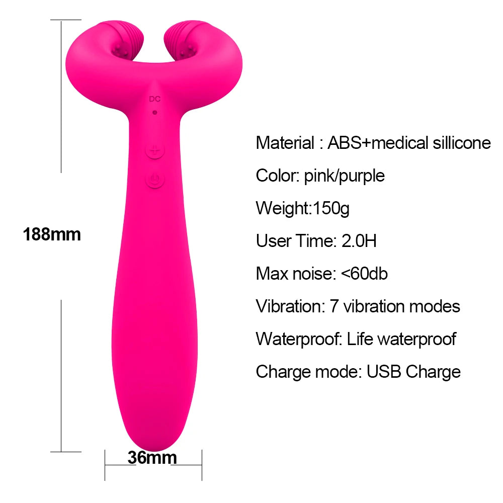 Adult G-Spot 3 Motors Dildo Vibrator Anal Vagina Double Penetration Clitoris Penis Stimulator Sex Toys for Women Men Couples Adults 18