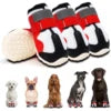 All Seasons Colorful Pet Shoes with Reflective Strips for Night Safety Mesh Fabric Breathable Rubber Anti-Slip Dog Shoes Pets Footwear