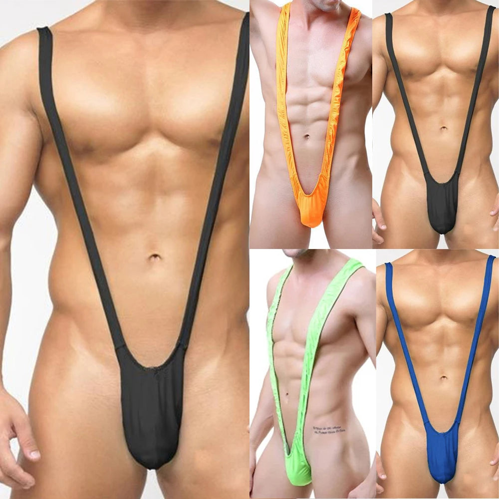 Men Beach Swimming Swimwear Thong Suspender Underwear Bodysuit Borate Costume Gay Underwear Sexy Erotic Lingerie Seamless Beachw