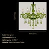 HOT SALE 8/15/18 Lights Villa Home Living Room Maria Theresa European Style Crystal Pendent Lamp Green Candle Lamp Luxurious Living Room Restaurant Bedroom KTV  Bar Art Decoration Lighting Supplies