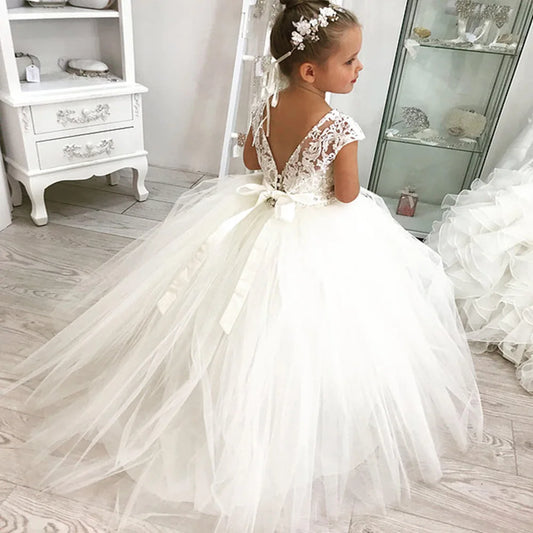 100% Silk Girls Children's Bridesmaid Luxury Wedding Evening Prom Dress Bridesmaid Dress Lace Birthday Party Host Piano Girl Mermaid Formal Bridal Gowns Children Luxury Apparel Supplies