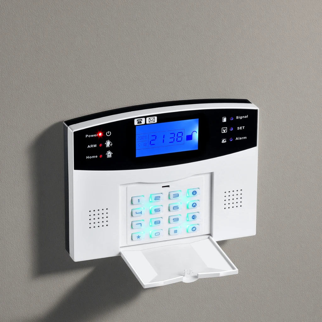 Home Villa Fire/Smoke/Window Detection Home Security System Can Call 6 Phones and Send SMS to 3 Numbers Portable Wired Wi-Fi PIR Motion Sensor Alarm System Anti-Theft  Security Supplies