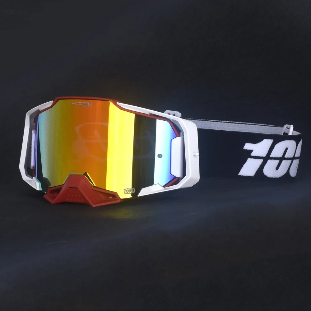28 Colors New Upgrade Version Motocross Motorcycle Goggles Off-Road Quick Release Helmet Eyewear Can be Equipped with Myopia Glasses  Riding Skiing Glasses