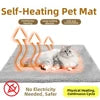 Automatic Heat Pet Mat Self-Warming Dog Cat Bed Pad 7 Colors 5 Sizes Removable Machine Washable Cover Cozy Warming Cushion All Seasons Cloth Pets Supplies
