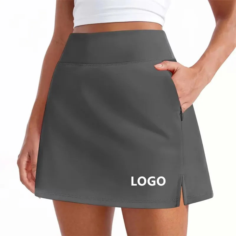 8 Colors S-2XL  Women's Custom Logo Summer Soft Natural High Waist One Piece Tennis Golf Club Skirts Breathable Design Fitness Women Skirts Sports Apparel Accessories Clothing Supplies
