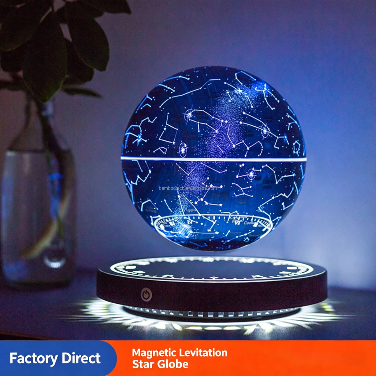 NEW Home Bedroom Living Room Decoration Touch Control LED Desk Magnetic Levitation Starry Residential Luxury Lampshade Portable Table Lamp Nordic Hotel Bedside High Configuration Lighting Supplies