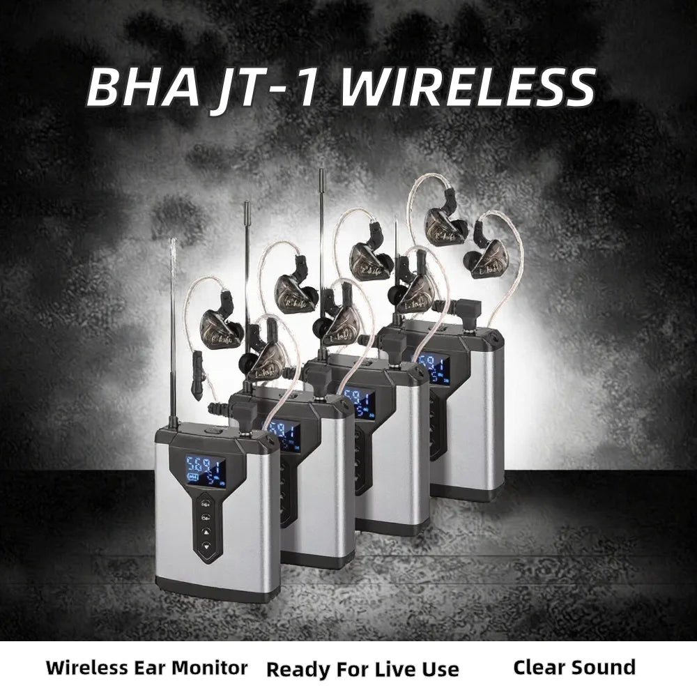 Professional Live Streaming Podcast Wireless UHF XLR Plastic In-Ear Ear Monitor System Bodypack Receiver Transmitter Singing For TikTokers Singers Live Streaming Band Rehearsal Earphones Set