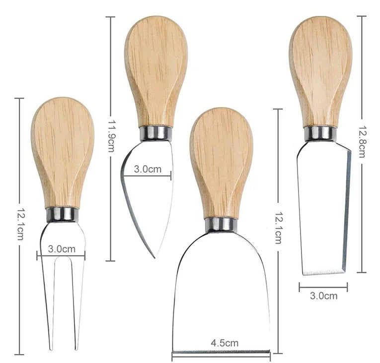 Just Arrived  Bamboo Cutting Board Meat and Cheese Platter Charcuterie Top Quality Board Bamboo Cheese Board with Knife Holder Kitchenware Accessories Cooking Tools