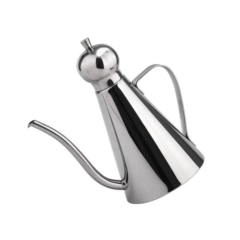 Home-Restaurant High-Quality Stainless Steel 350/500/1000ml Cone Oil Pot Leak-Proof Kitchen Household Soy Sauce Pot Small Vinegar Pot Oiler Jug Tableware Accessories